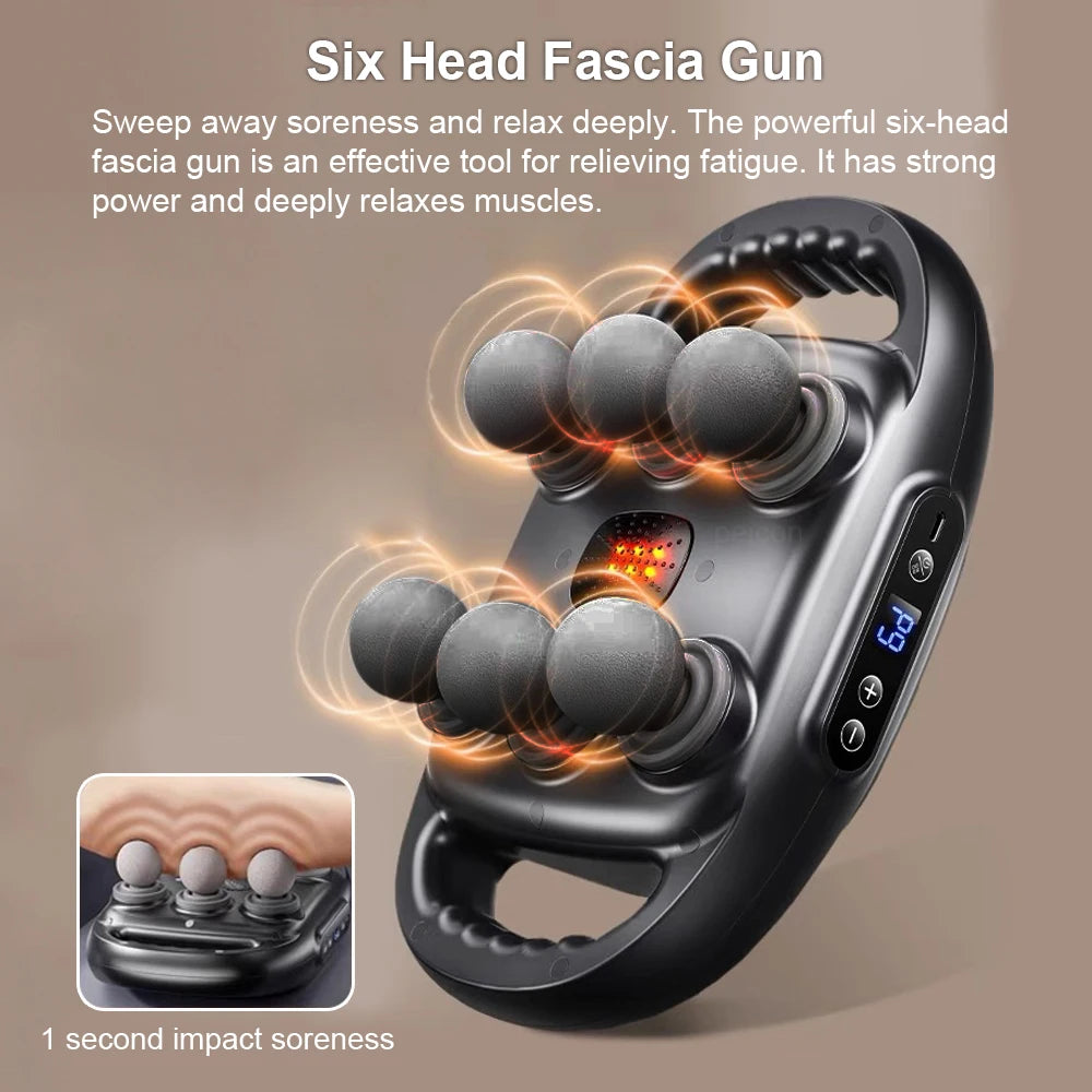 Massager Gun Six-head Body Professional Massage